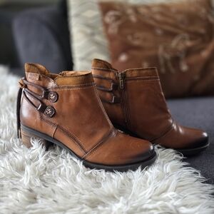 Brown Leather Ankle Boots